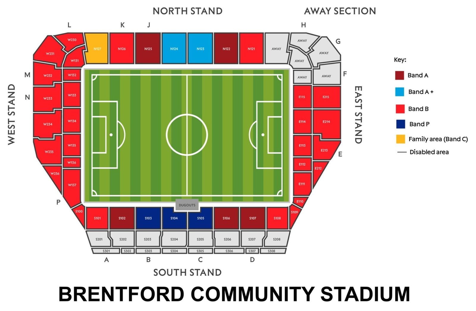 Brentford Community Stadium Seating Maps With Rows And Seat Numbers 2024