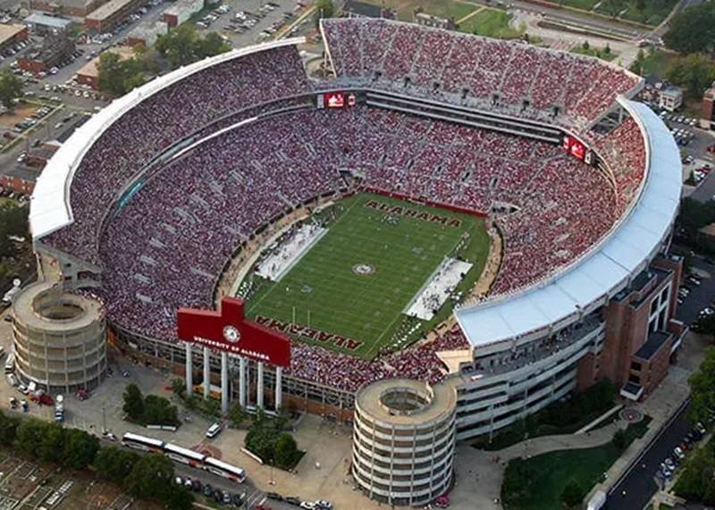 Bryant–Denny Stadium Seating Chart with Rows and Seat Numbers 2023