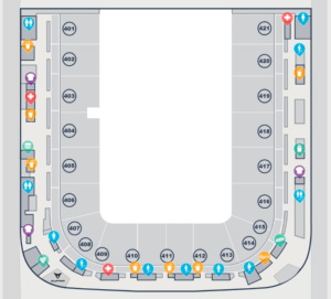 Paris La Défense Arena Seating Chart with Rows and Seat Numbers 2024