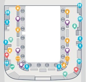 Paris La Défense Arena Seating Chart with Rows and Seat Numbers 2024