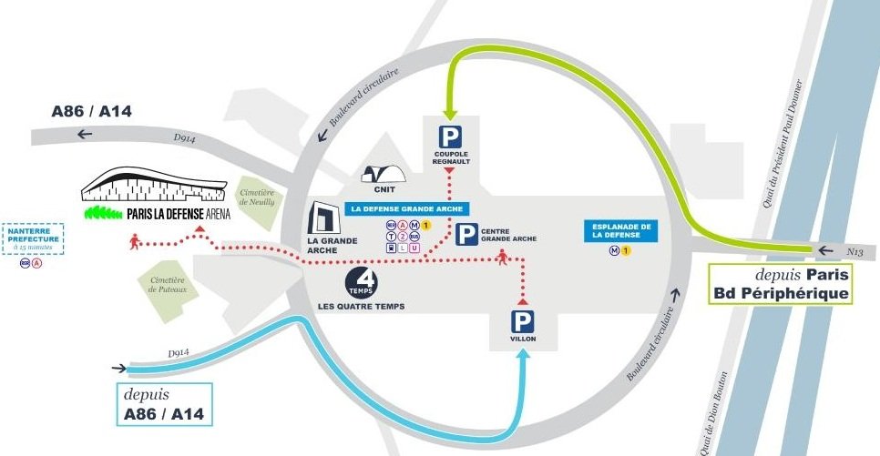 Plenitude Arena Parking Map