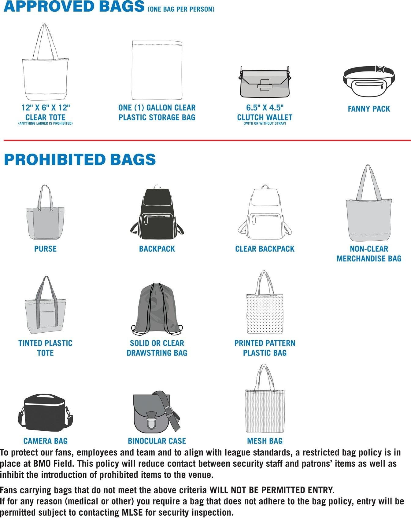 BMO Field Bag Policy