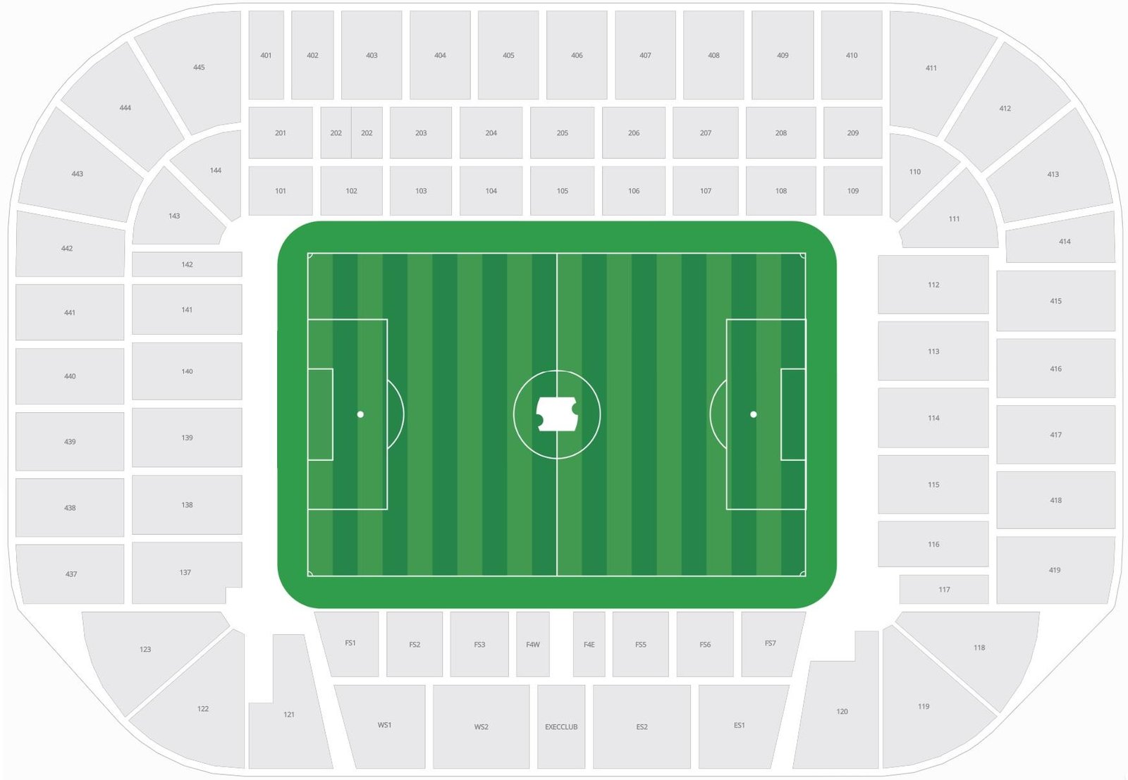 Celtic Park Seating Plan with Rows