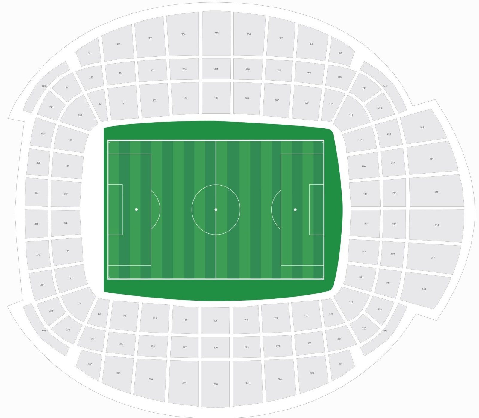 City of Manchester Stadium Seating Plan