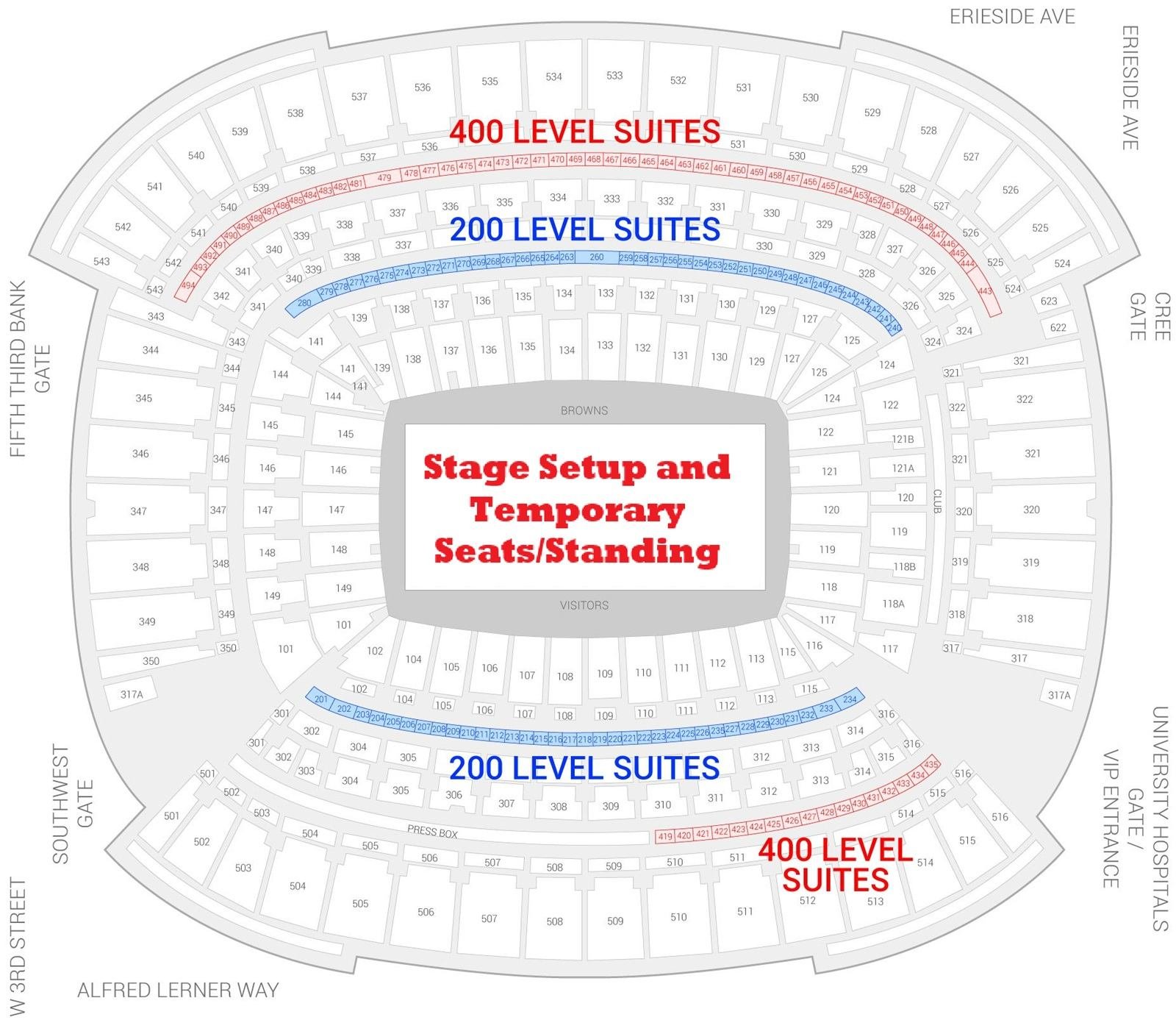 Huntington Bank Field Seating Chart for Concerts