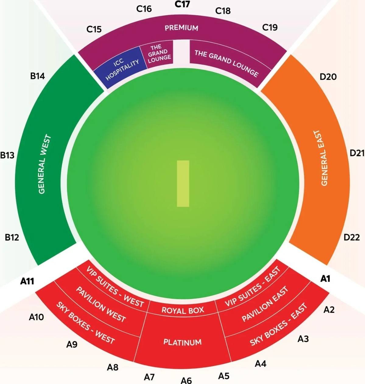 Dubai International Stadium Seating Chart