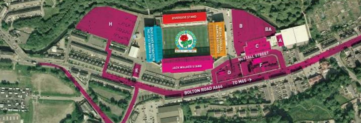 Ewood Park Parking Map