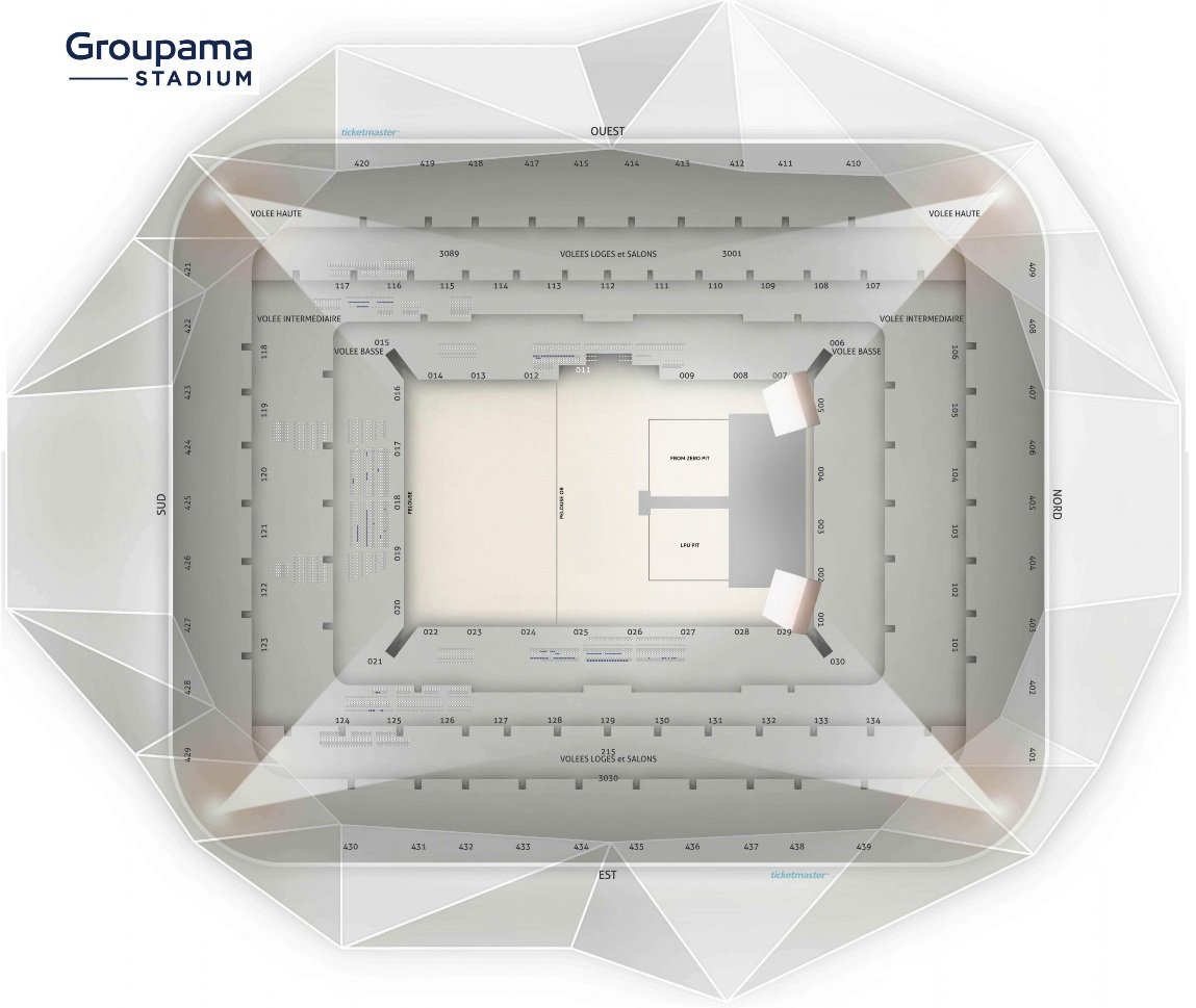 Groupama Stadium Concerts Seating Plan