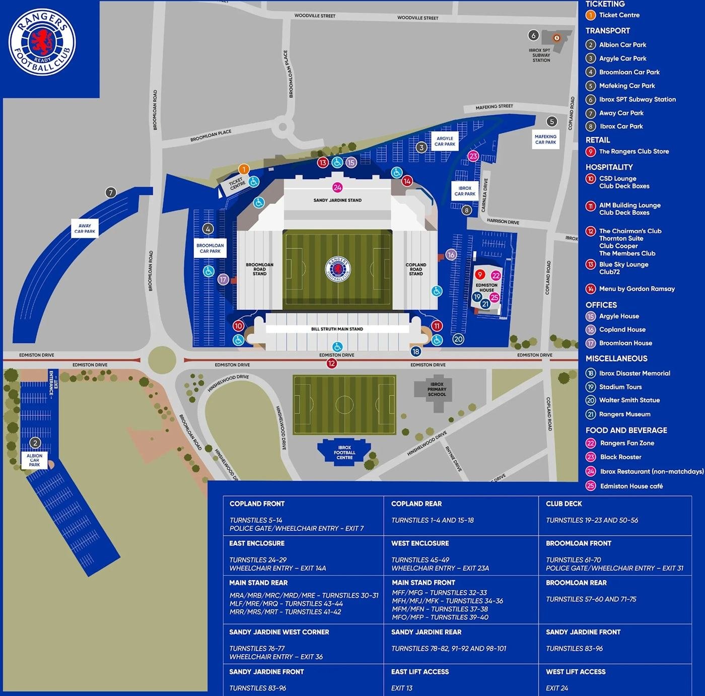 Ibrox Stadium Layout