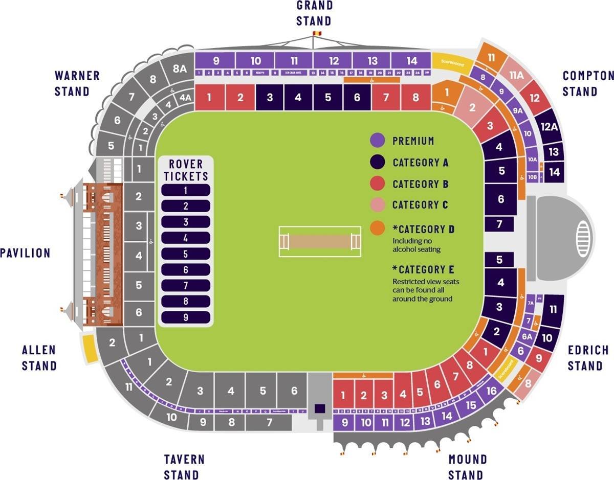 Lords Seating Plan with Seat Numbers