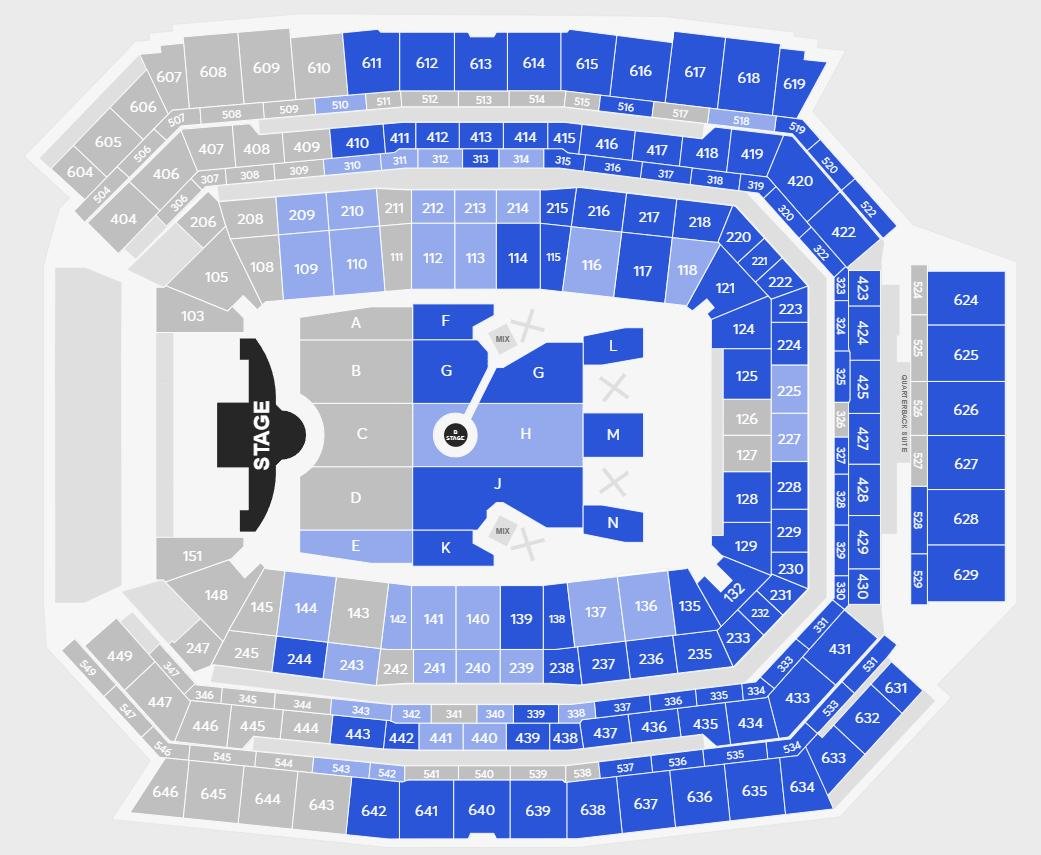 Lucas Oil Stadium Concert Seating Chart
