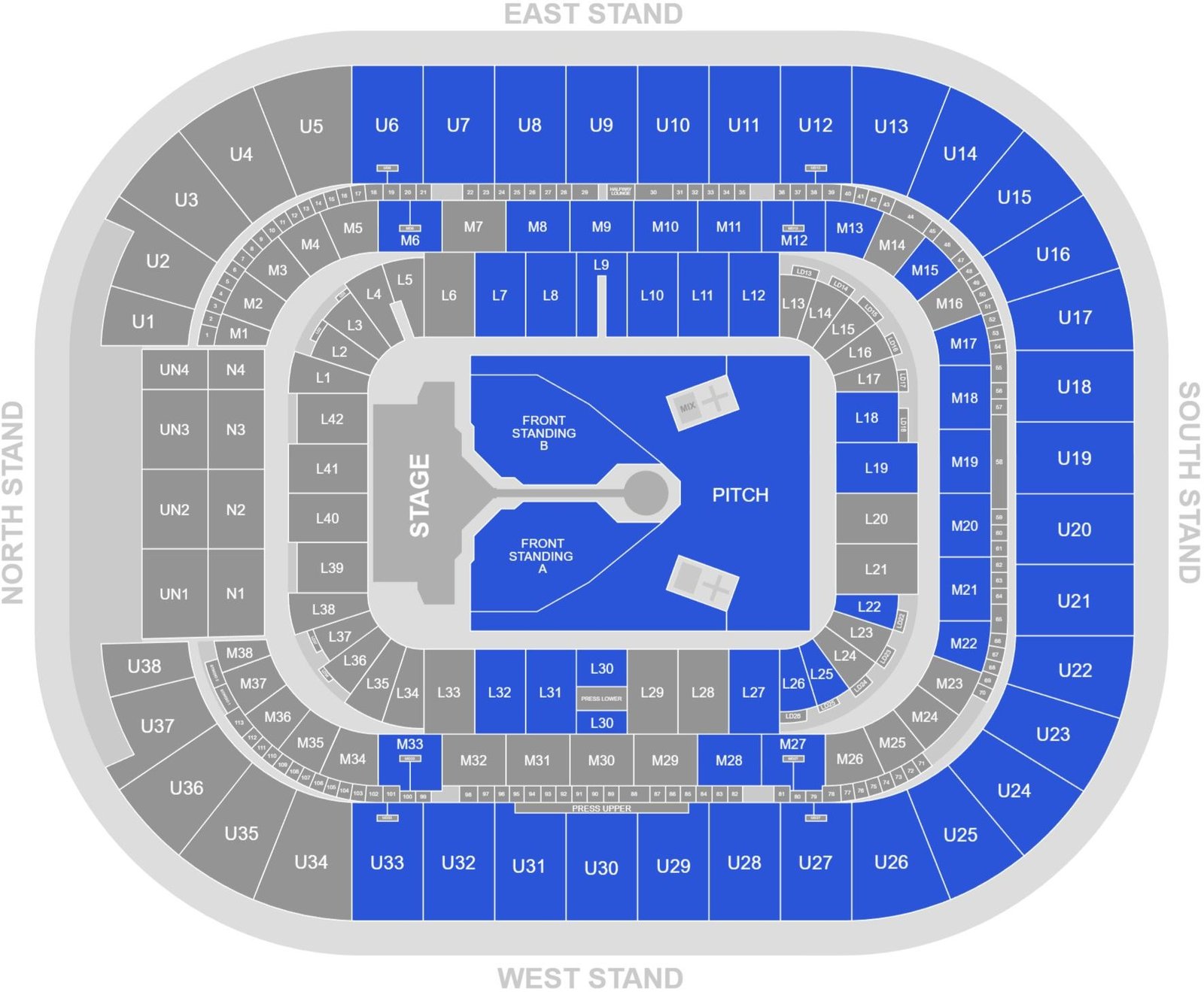 Millennium Stadium Seating Plan Concerts