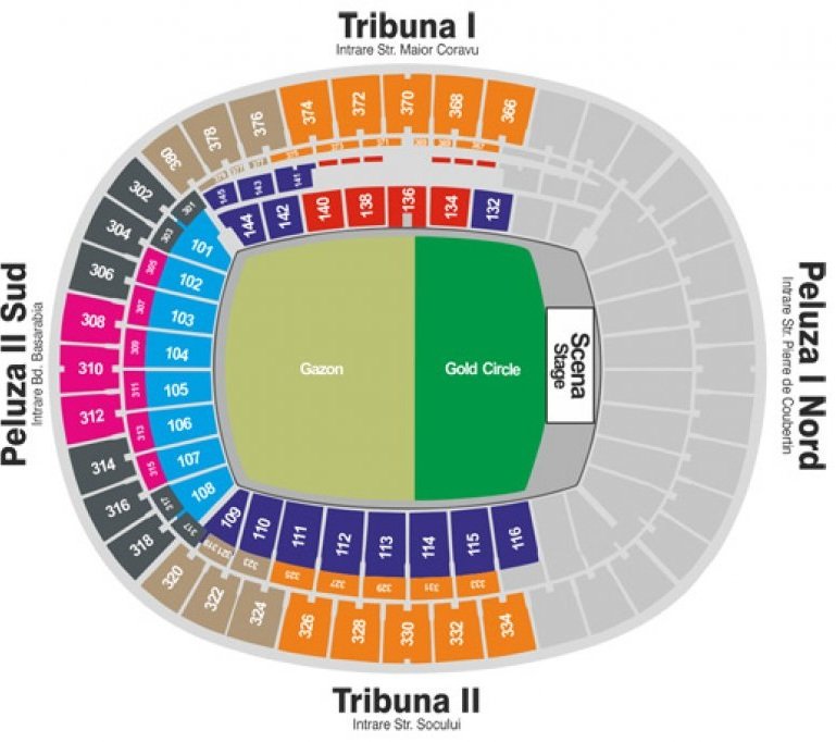 National Arena Concerts Seating Plan
