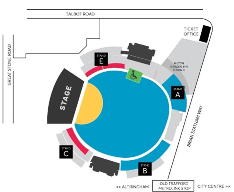 Old Trafford Cricket Ground Seating Chart for Concerts