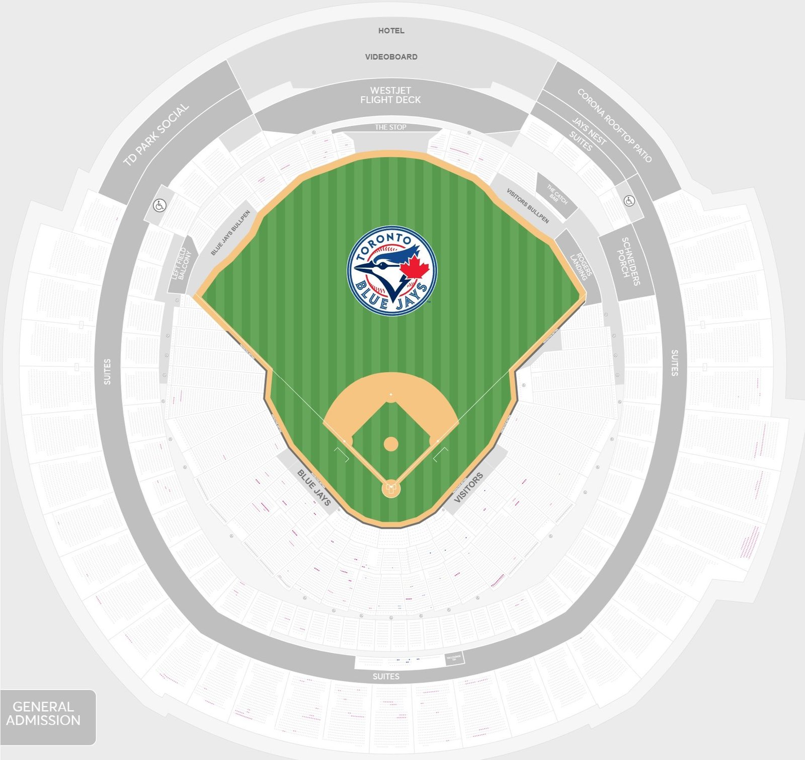 Rogers Centre Seating Chart Seat Numbers