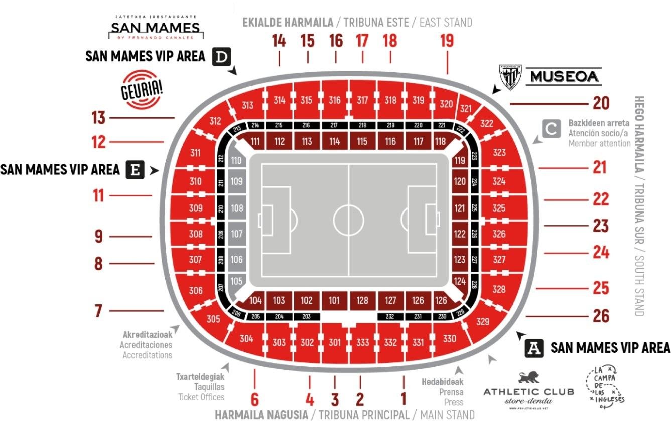 San Mames Map