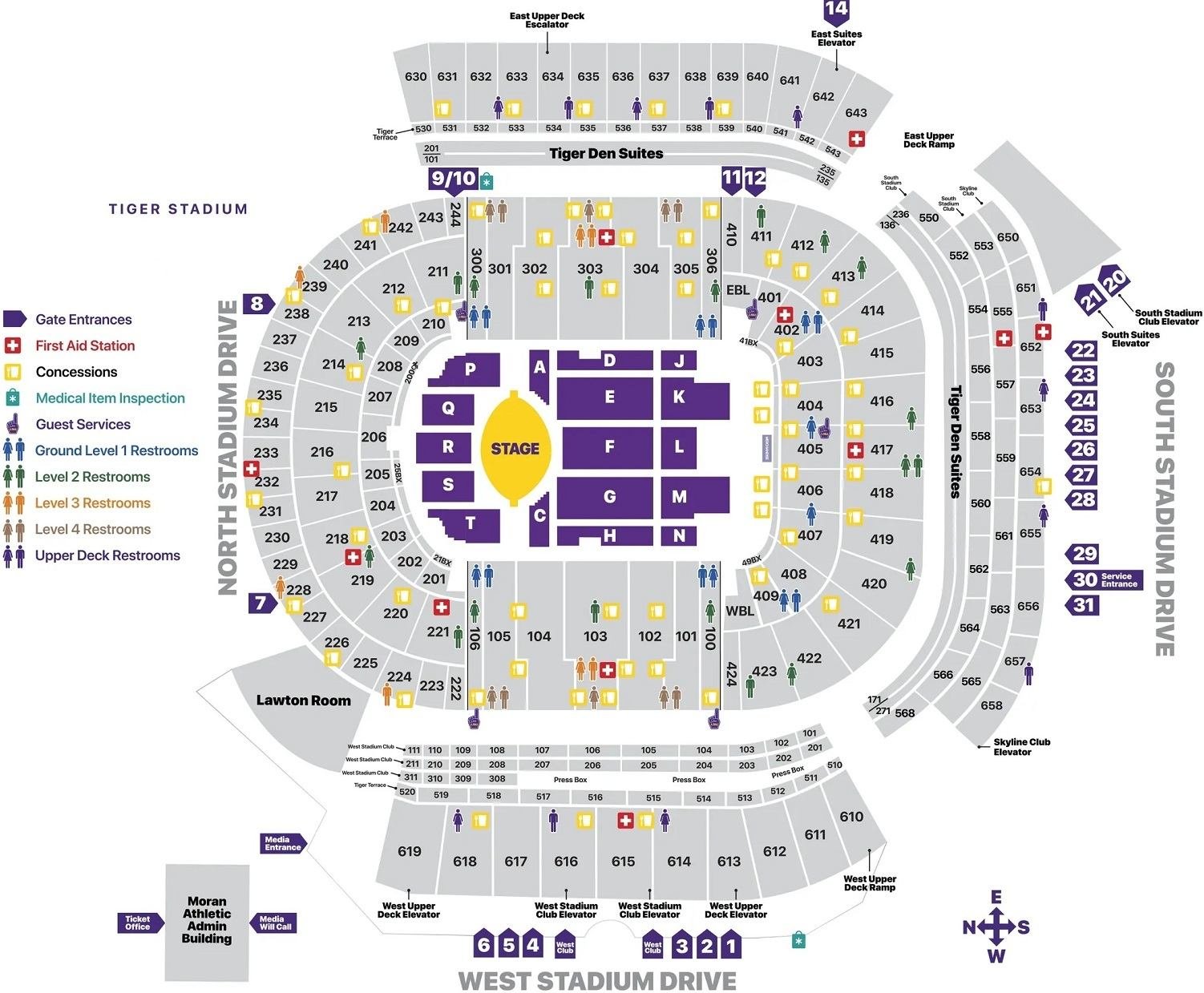 Tiger Stadium Seating Chart for Concerts