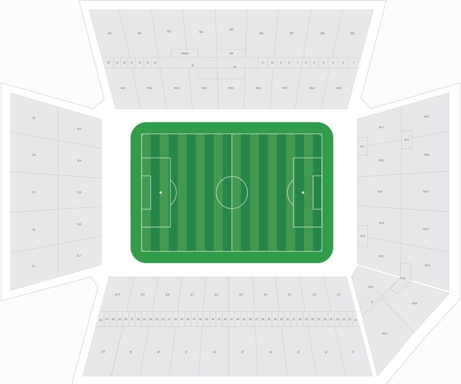 Wolves Football Club Premier League Seating Plan