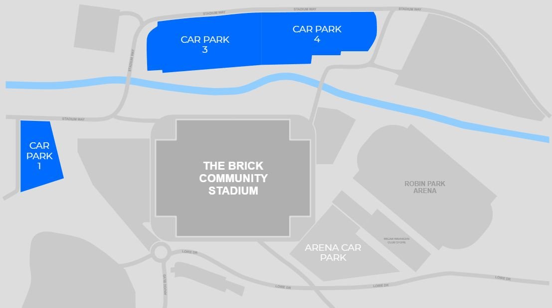Brick Community Stadium Parking Map