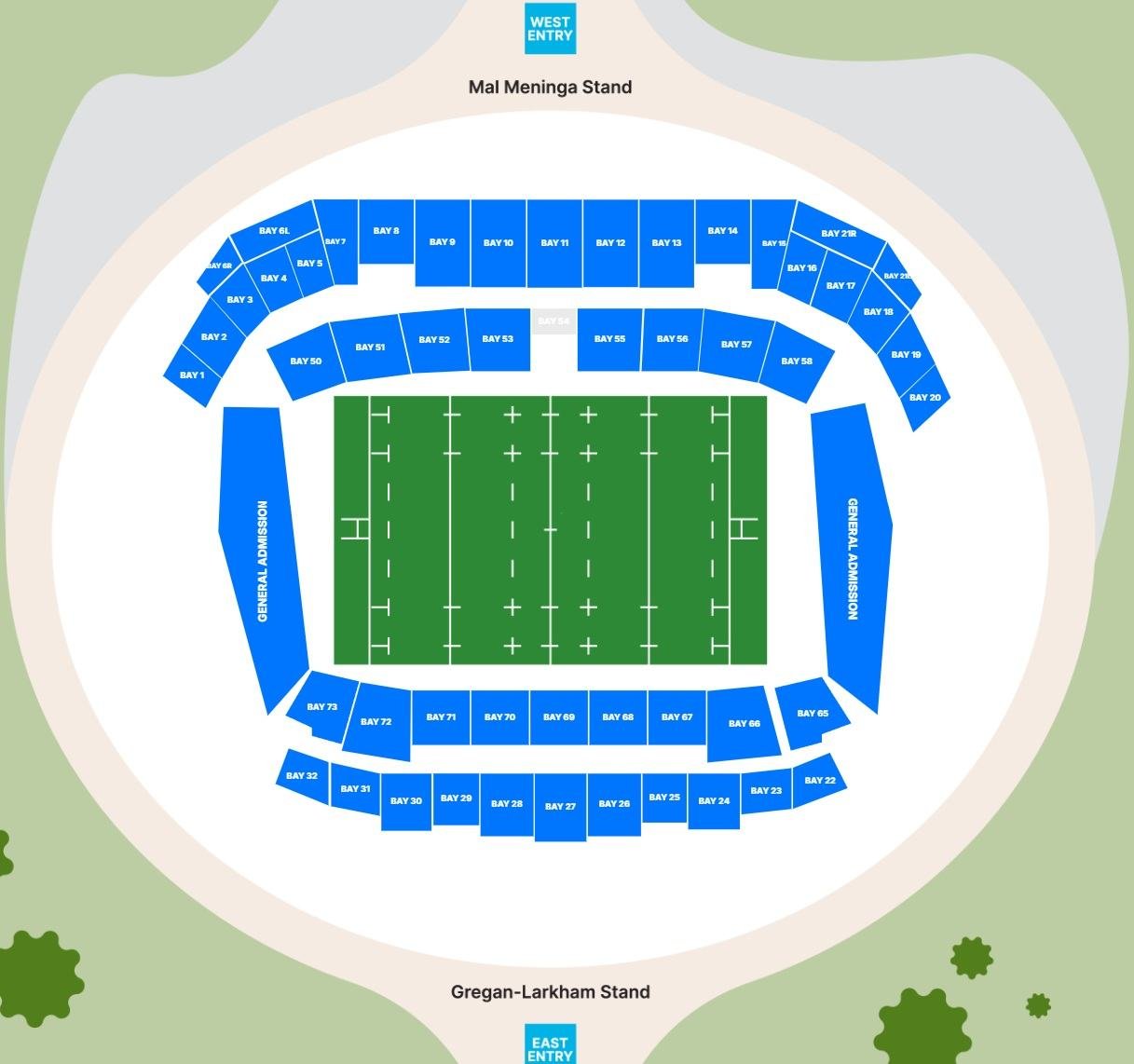 GIO Stadium Canberra Seating Plan NRL