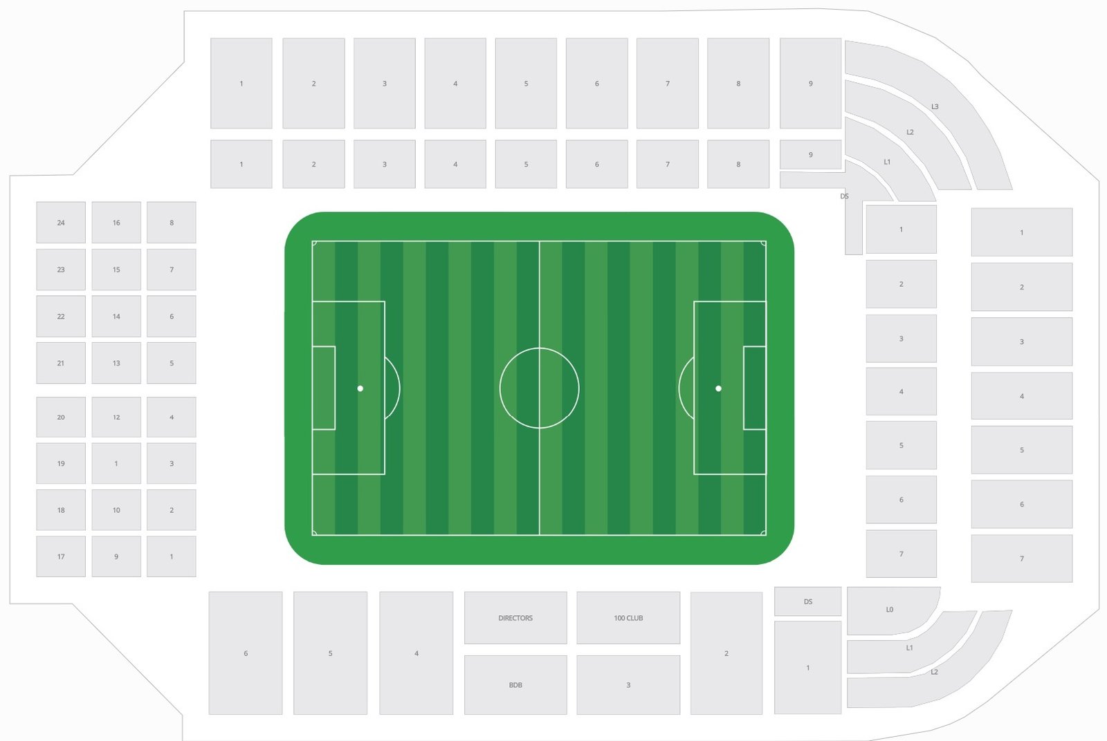 Turf Moor Seating Plan for Premier League