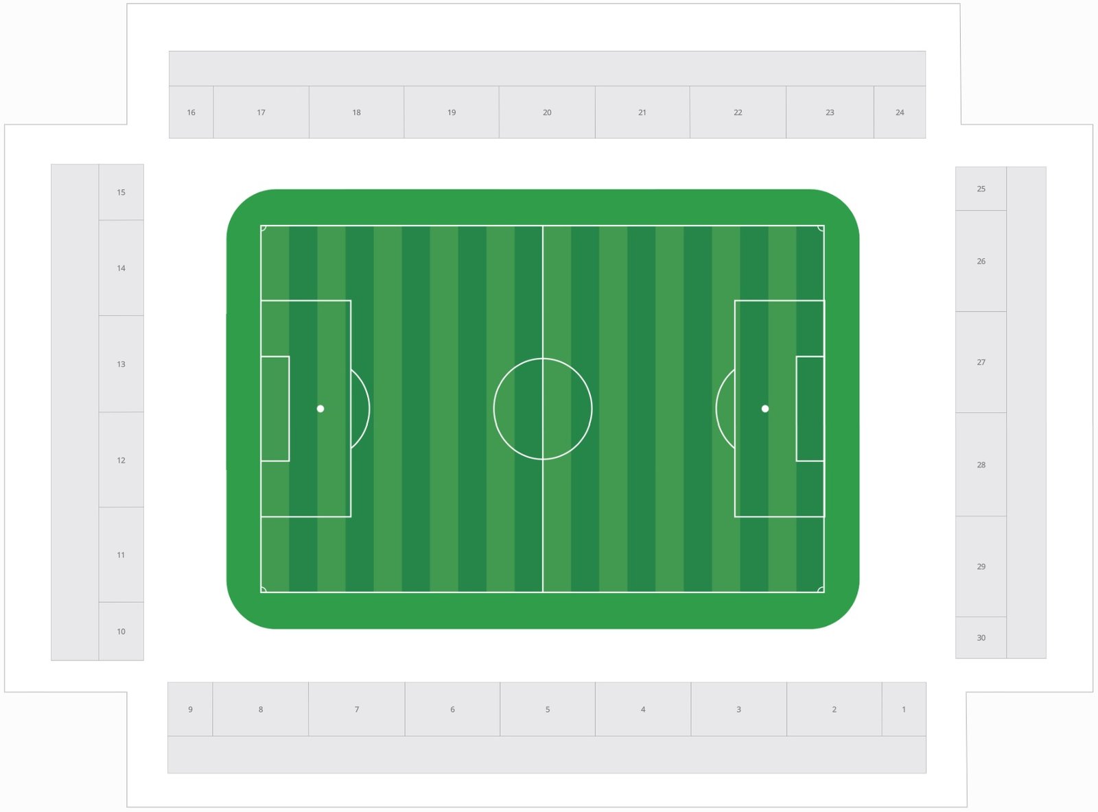 Vitality Stadium Seating Plan for Premier League