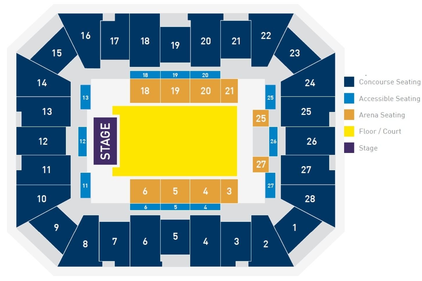 WIN Stadium Seat Map in Round Layout