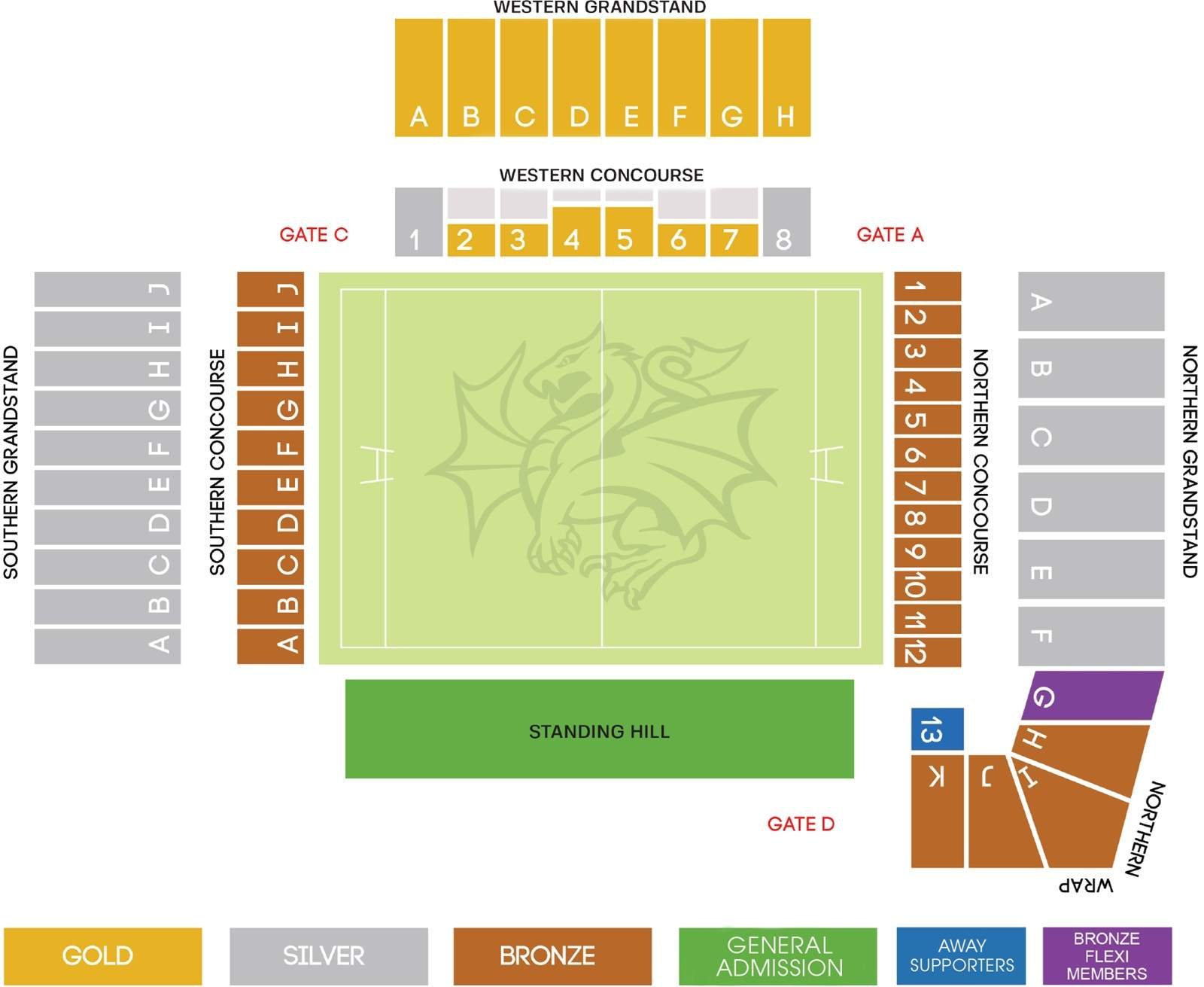WIN Stadium Seat Plan