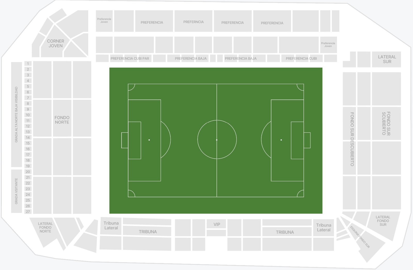 Estadio De La CeráMica La Liga Mapa De Asientos