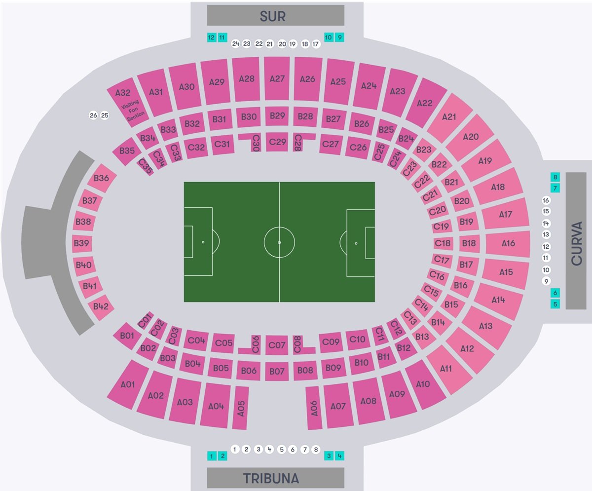 Estadio Gran Canaria Seat Map