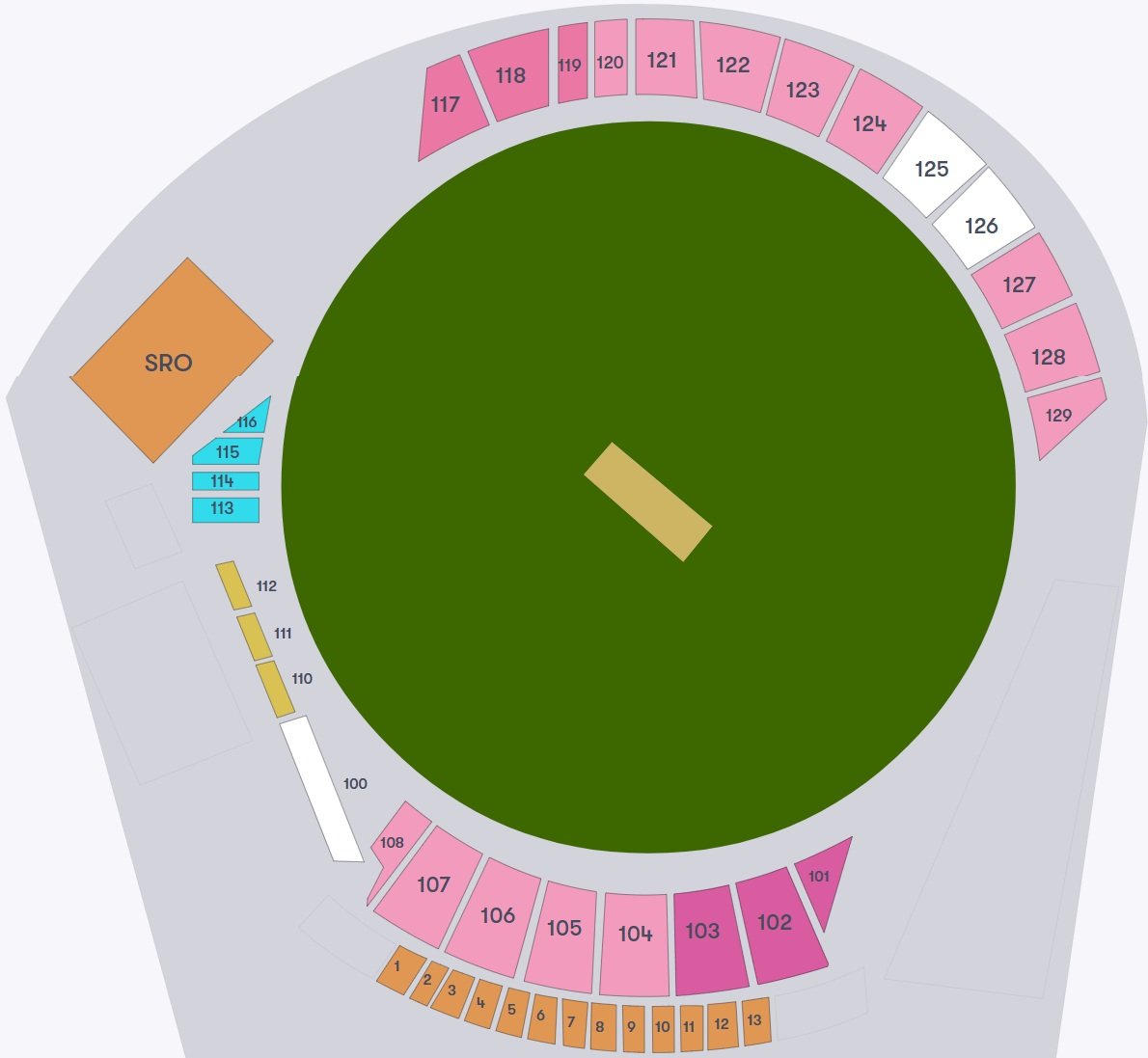 Grand Prairie Stadium Seating Plan