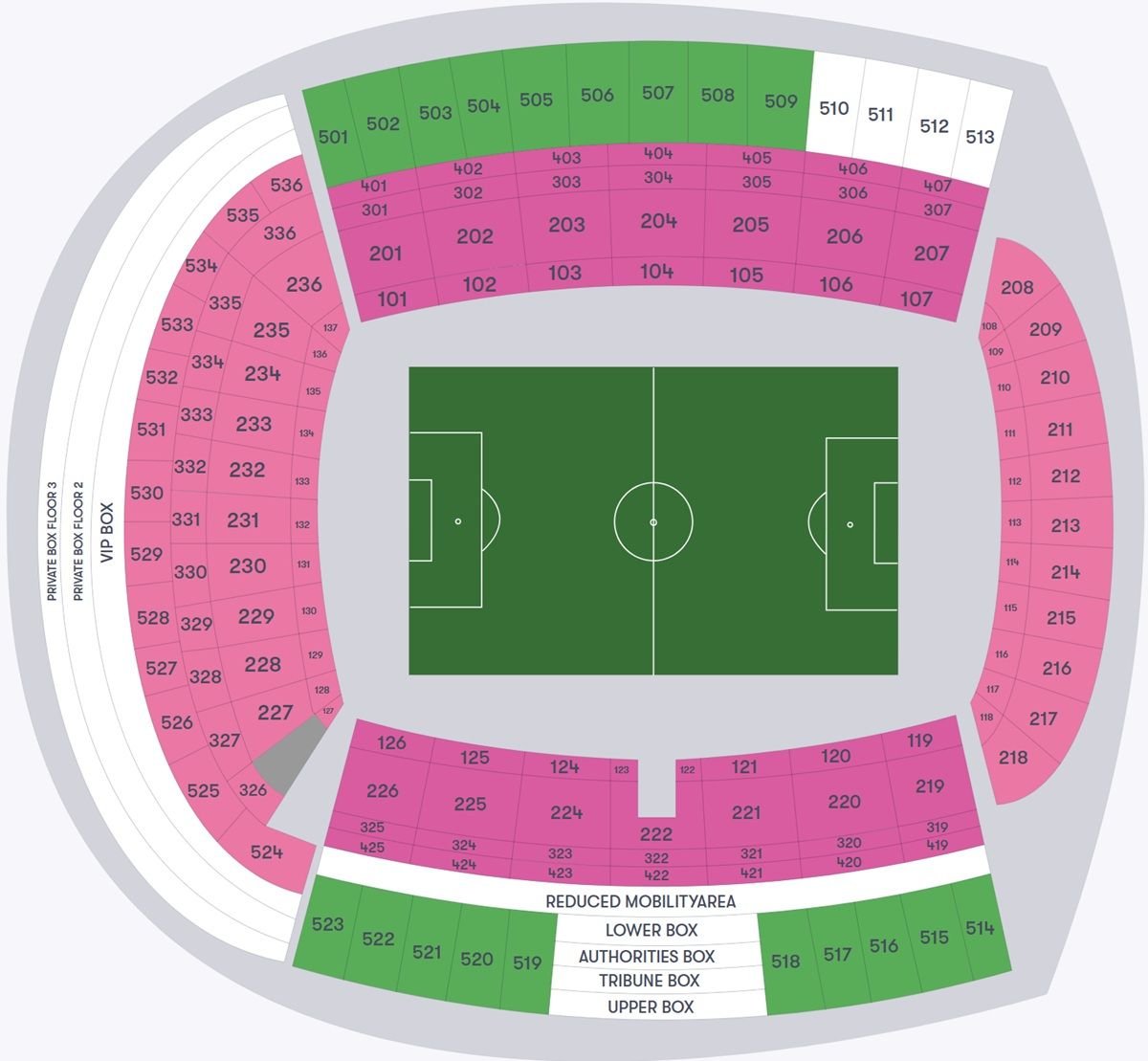 Jose Zorrilla Seat Map