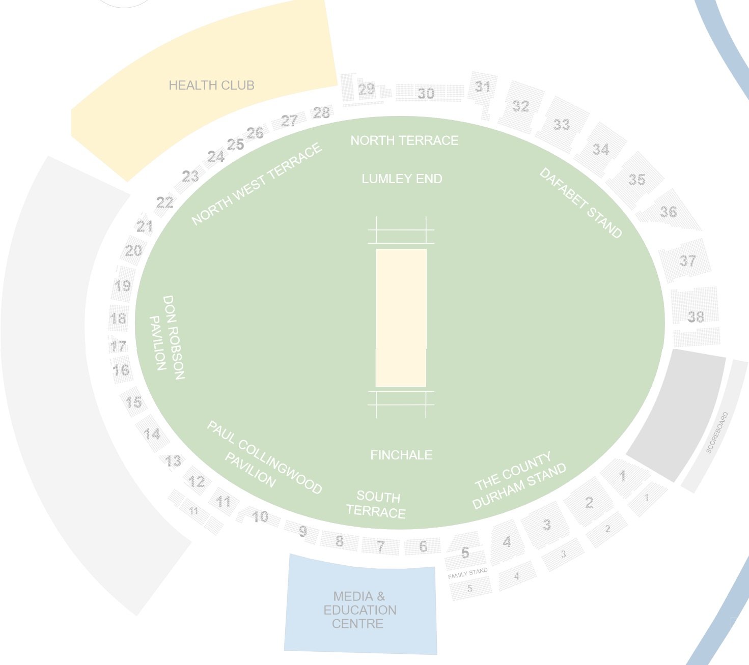 Riverside Ground Chester-le-Street Seat Map
