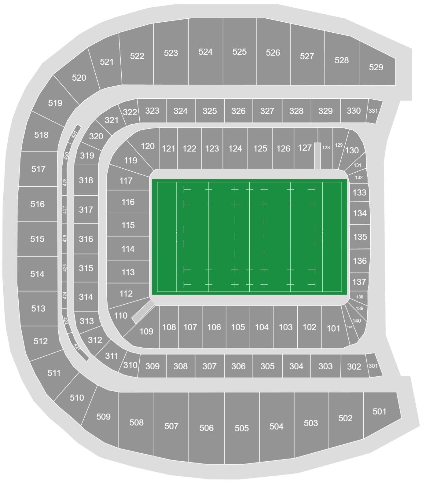 Aviva Stadium Seating Plan for Rugby