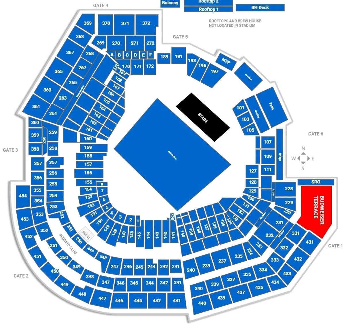 Busch Stadium Seating Chart for Concerts