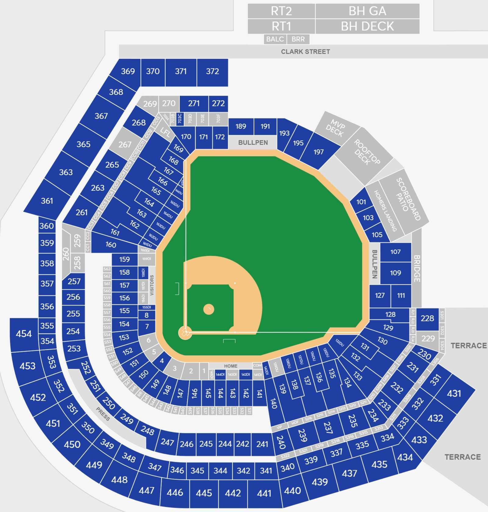 Busch Stadium Seating Chart with Rows
