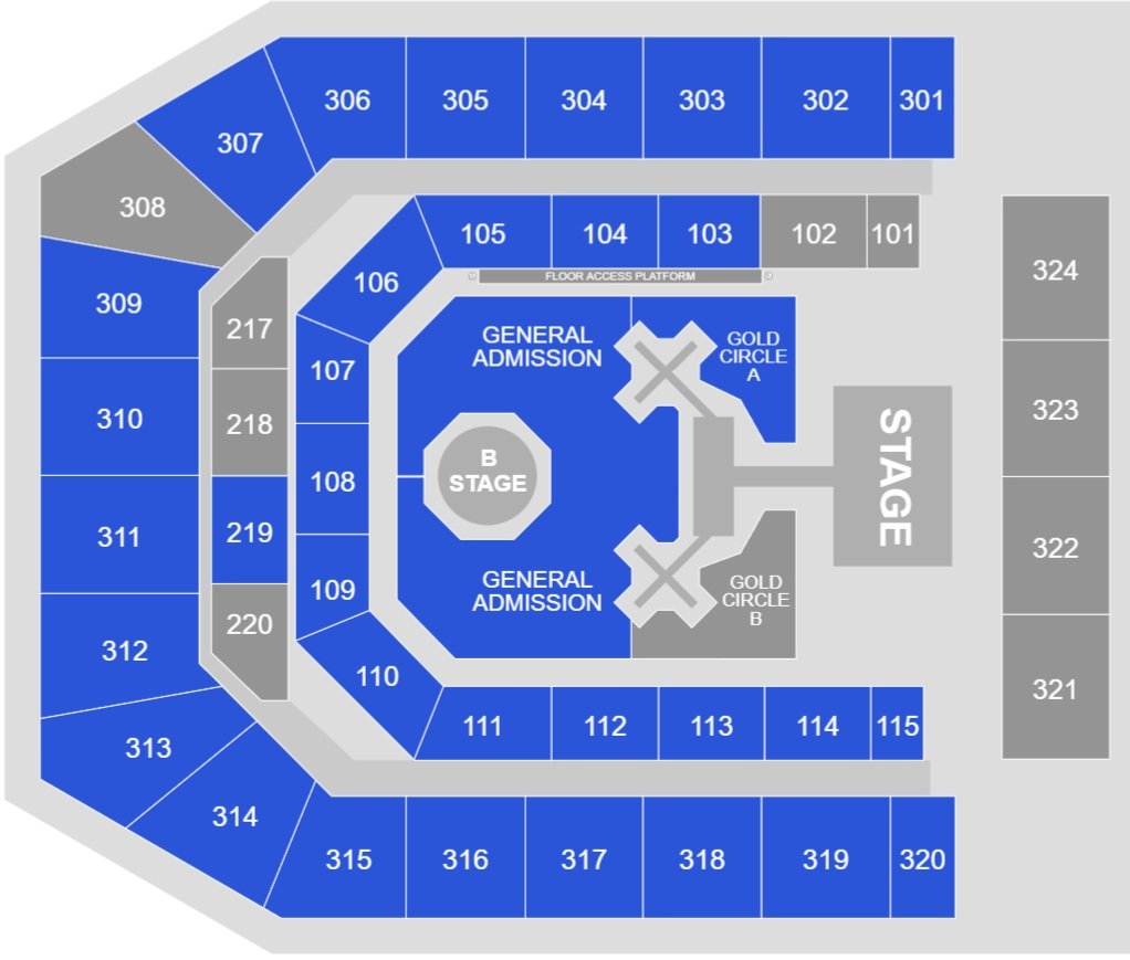 Co op Live Manchester Seat Map