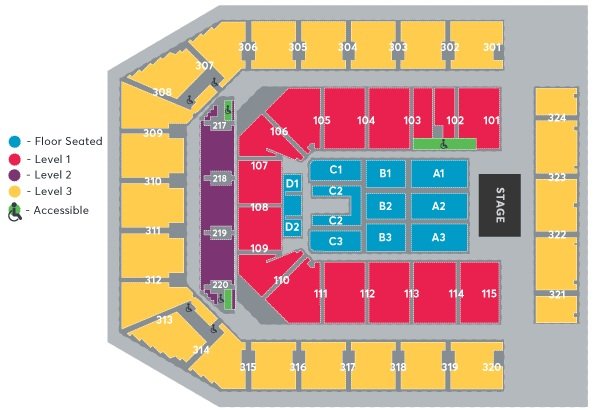 Co op Live Seating Plan