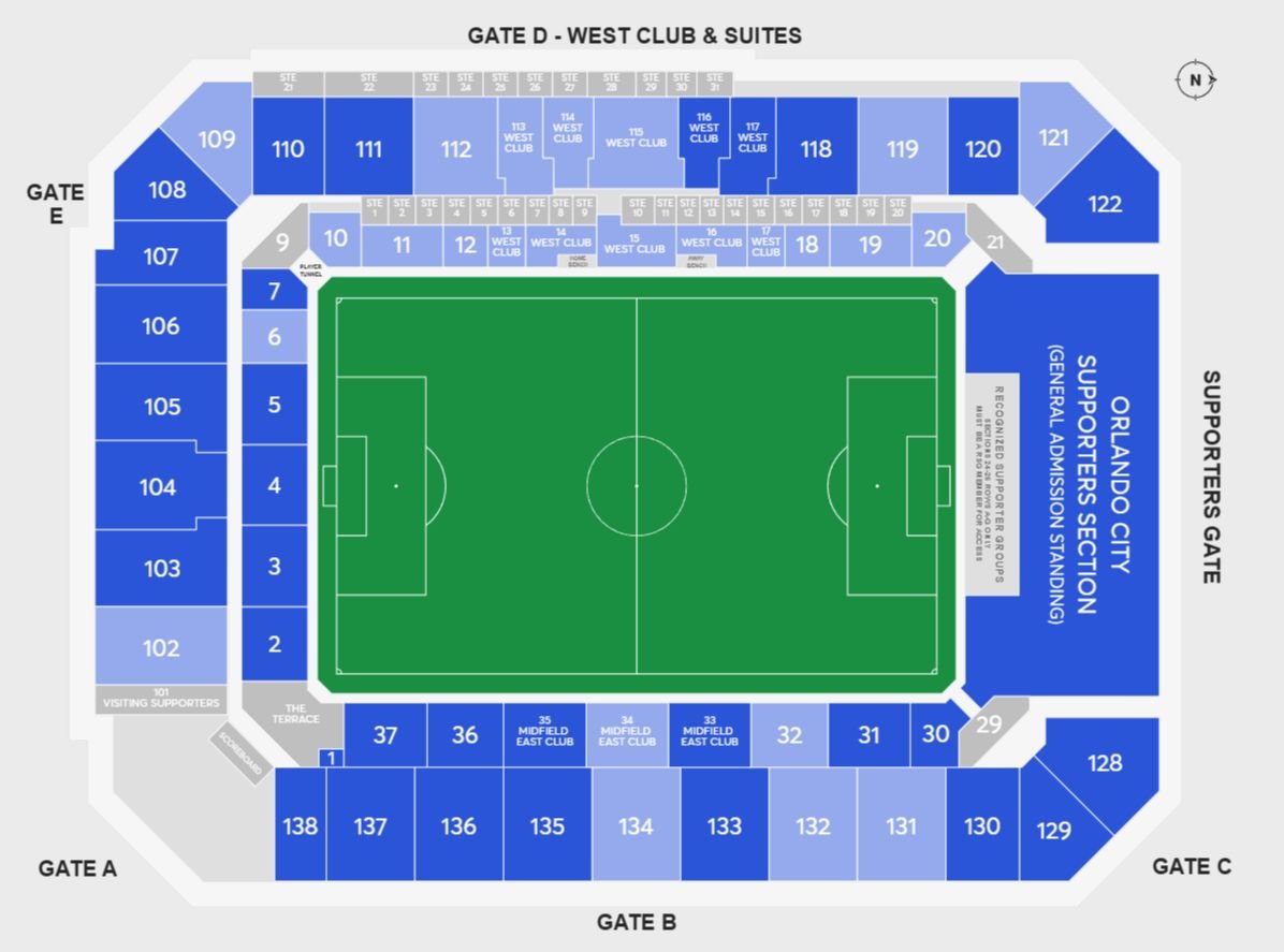 Inter&co Stadium Seat Map Layout