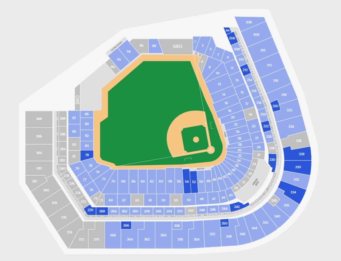 Oriole Park at Camden Yards Seating Plan