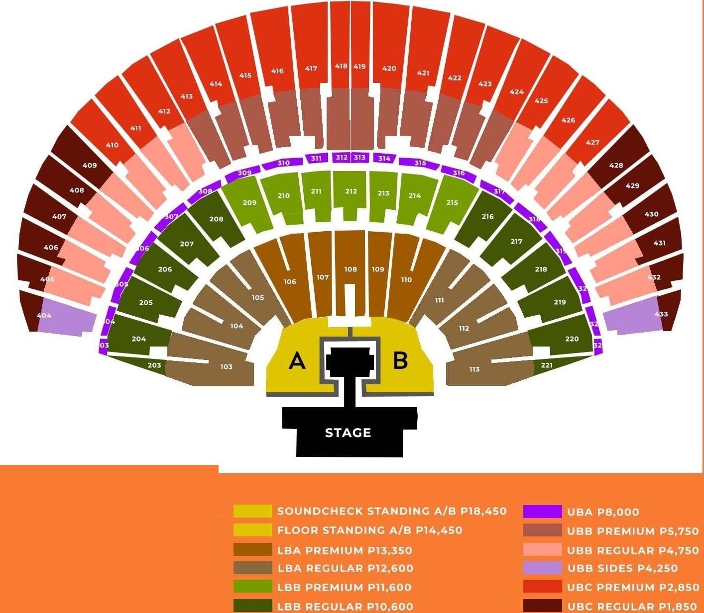 Philippine Arena Seat Plan