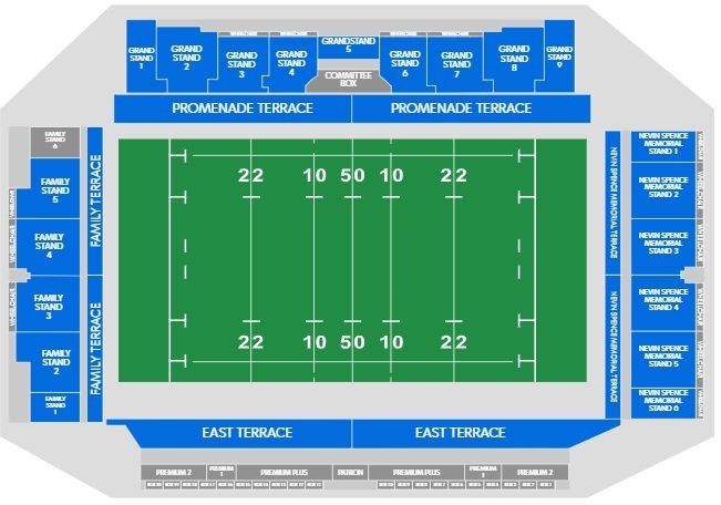 Ravenhill Stadium Seat Map