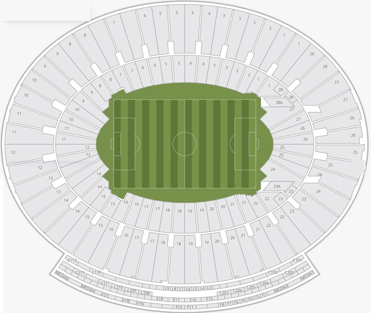 Rose Bowl Seat Map