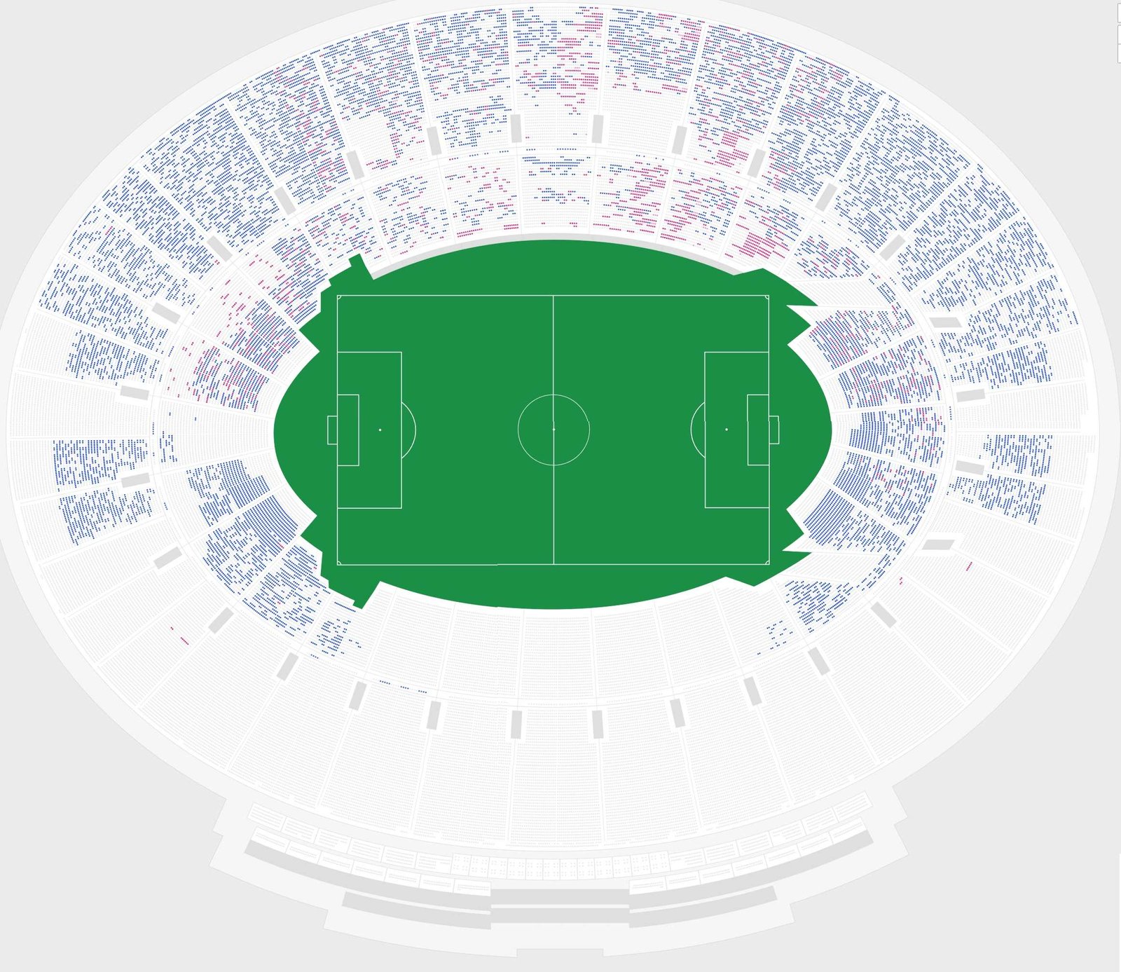 Rose Bowl Seating Plan with Seat Number