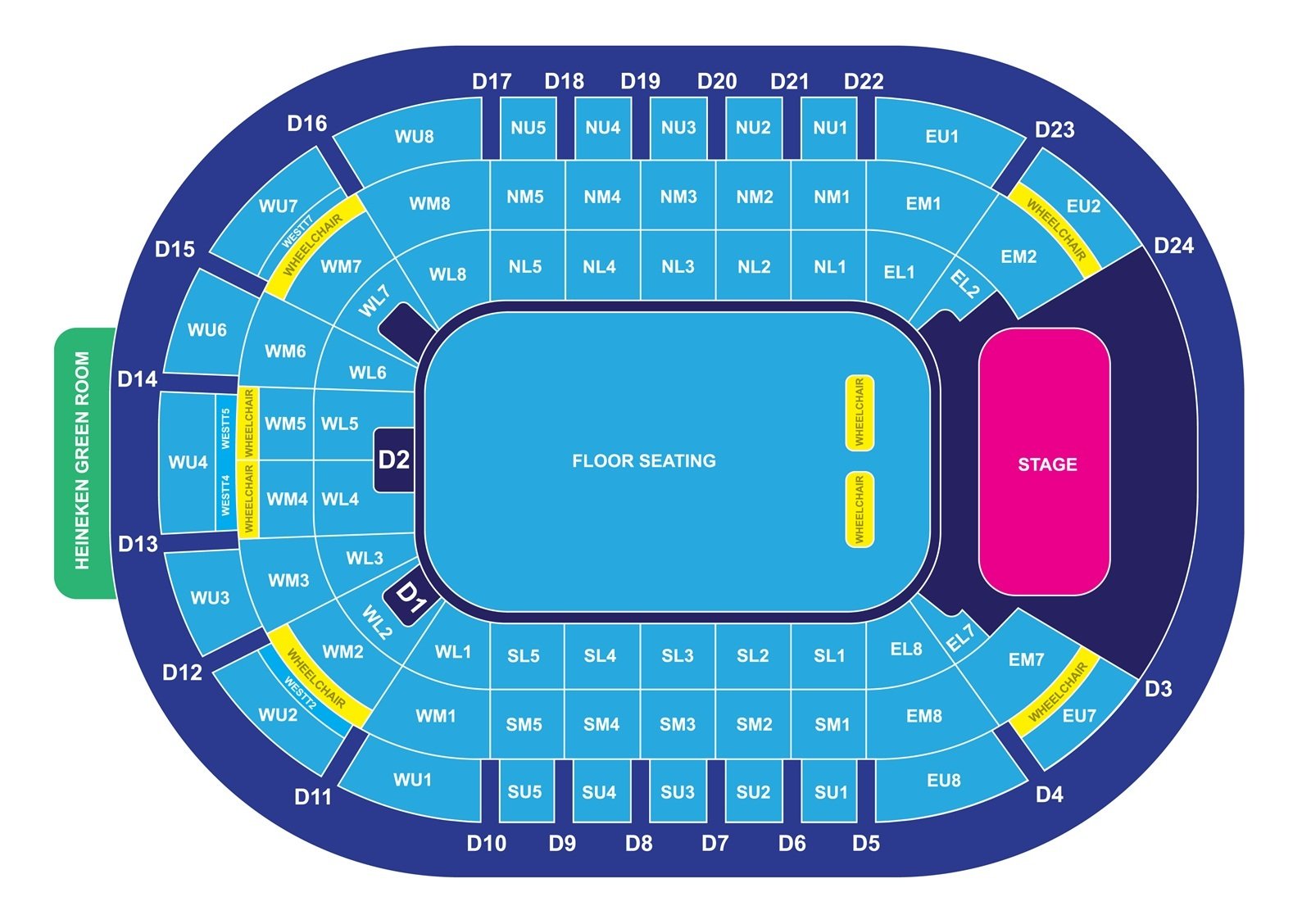 SSE Arena Belfast Map