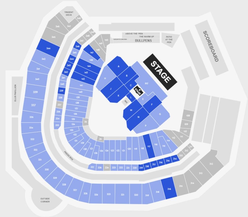 T Mobile Park Concerts Map