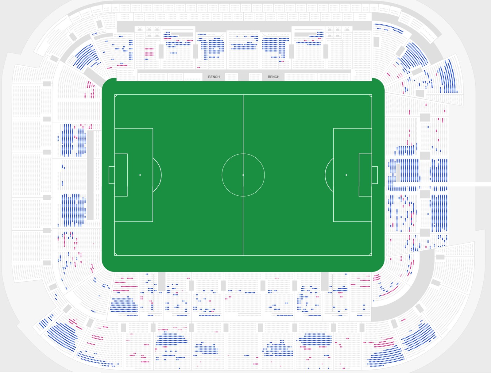 TQL Stadium Seating Plan with Seat Numbers