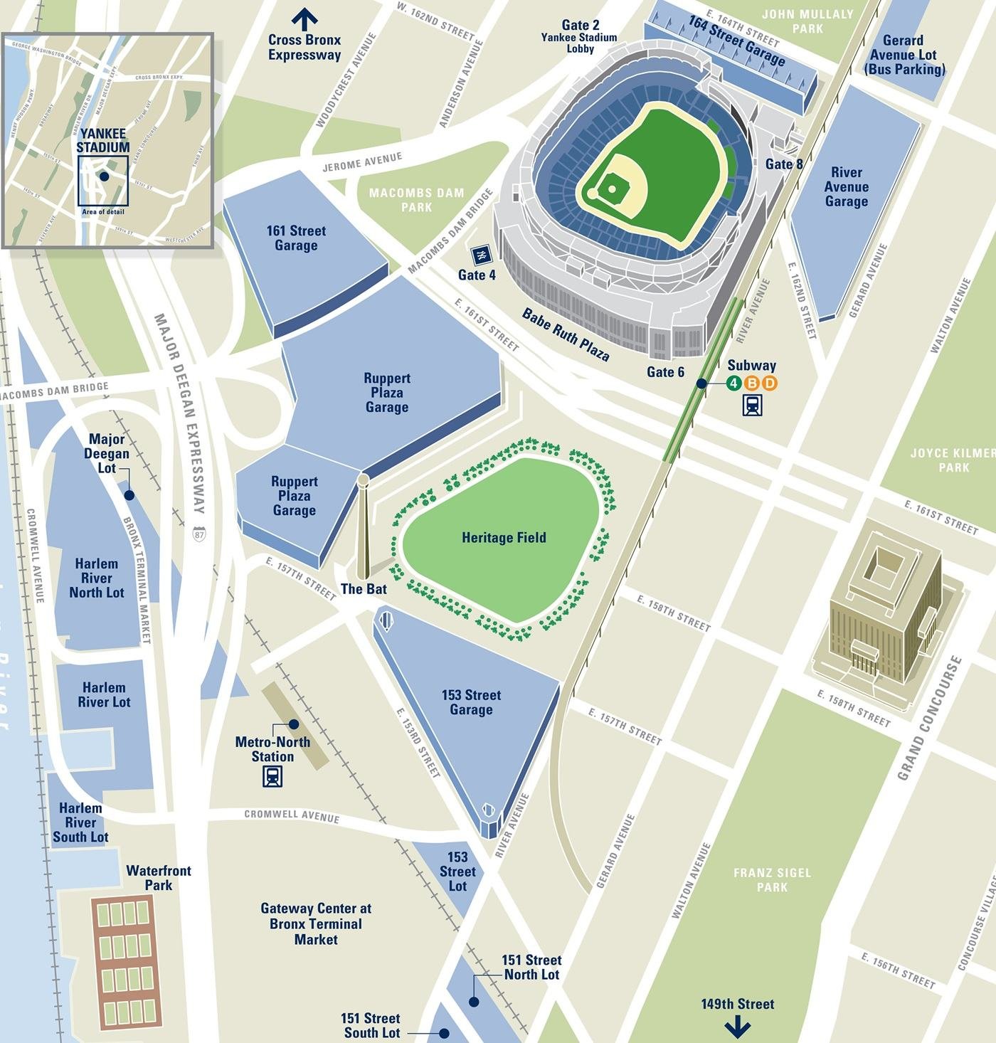 Yankee Stadium Parking Map