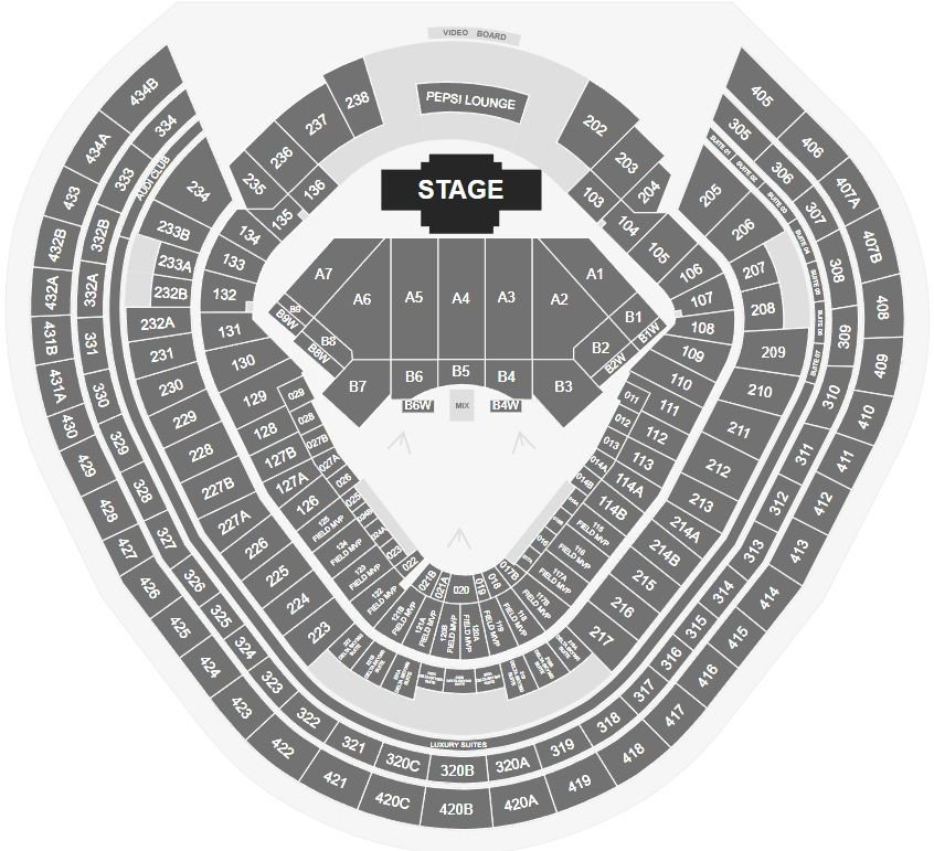 Yankee Stadium Seating Chart for Concerts
