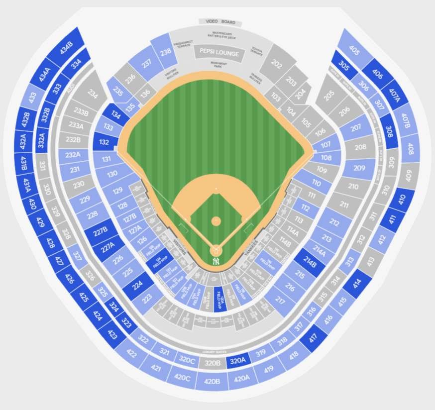 Yankee Stadium Seating Plan